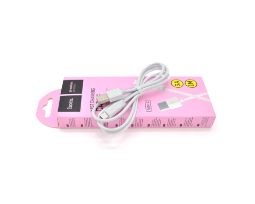 Кабель Hoco X1, Type-C-USB, 3A, White, довжина 1м, BOX