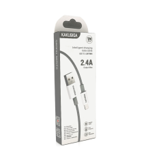 Кабель iKAKU KSC-723 GAOFEI smart charging cable for iphone, Gray, довжина 1м, 2.4A, BOX