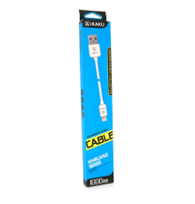 Кабель iKAKU XUANFENG charging data cable for iphone, White, довжина 1м, 2,1А, BOX