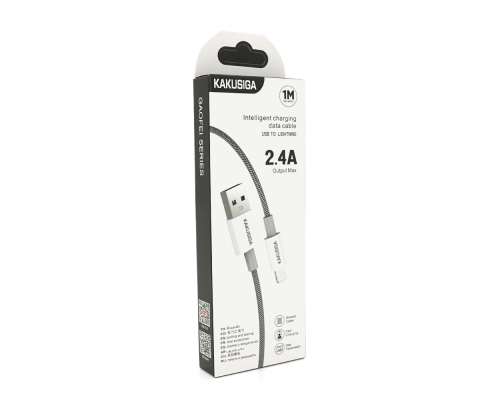 Кабель iKAKU KSC-723 GAOFEI smart charging cable for iphone, Black, довжина 1м, 2.4A, BOX