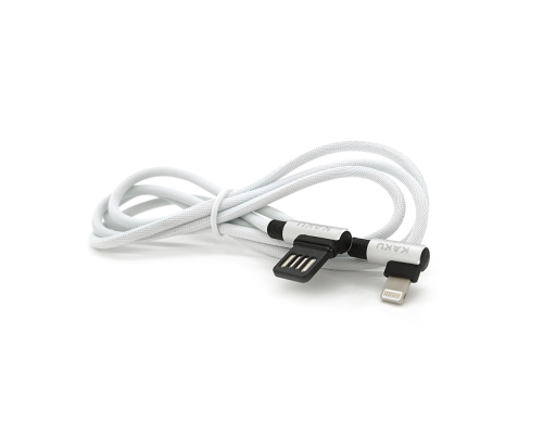 Кабель iKAKU KSC-028 JINDIAN charging data cable for iphone, Silver, довжина 1м, 2.4A, BOX