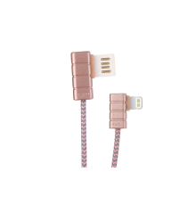 Кабель iKAKU Gallop series for iphone, Rose-Gold, довжина 1м, 2.4A, BOX