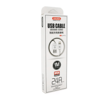 Кабель iKAKU KSC-060 SUCHANG charging data cable series for iphone, White, довжина 1м, 2,4А, BOX Кабель iKAKU KSC-060 SUCHANG charging data cable series for iphone, White, довжина 1м, 2,4А, BOX