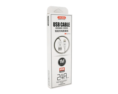Кабель iKAKU KSC-060 SUCHANG charging data cable series for iphone, White, довжина 1м, 2,4А, BOX Кабель iKAKU KSC-060 SUCHANG charging data cable series for iphone, White, довжина 1м, 2,4А, BOX