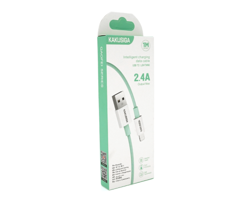 Кабель iKAKU KSC-723 GAOFEI smart charging cable for iphone, Green, довжина 1м, 2.4A, BOX Кабель iKAKU KSC-723 GAOFEI smart charging cable for iphone, Green, довжина 1м, 2.4A, BOX
