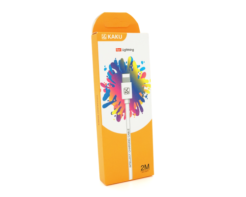 Кабель iKAKU KSC-332 YOUCHUANG charging data cable series for iphone, White, довжина 2м, 2,4А, BOX