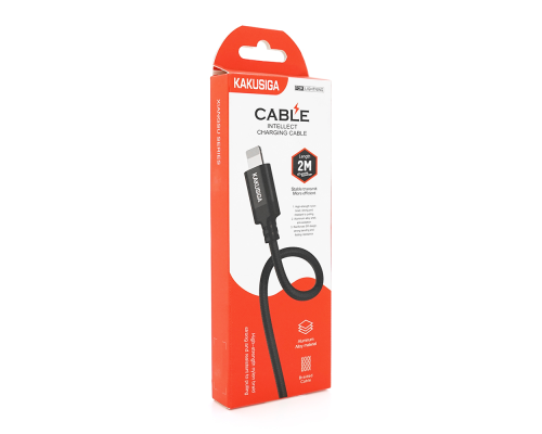 Кабель iKAKU KSC-698 XIANGSU Smart fast charging data cable for iphone, Black, довжина 2м, BOX Кабель iKAKU KSC-698 XIANGSU Smart fast charging data cable for iphone, Black, довжина 2м, BOX