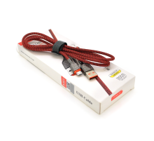 Кабель iKAKU KSC-188 DIANYA zinc alloy charging data cable series for micro, Red, довжина 1,2м, 3,2А, BOX