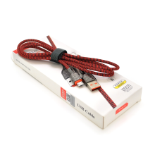 Кабель iKAKU KSC-188 DIANYA zinc alloy charging data cable series for micro, Red, довжина 1,2м, 3,2А, BOX