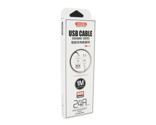 Кабель iKAKU KSC-060 SUCHANG charging data cable series for micro, White, довжина 1м, 2,4А, BOX