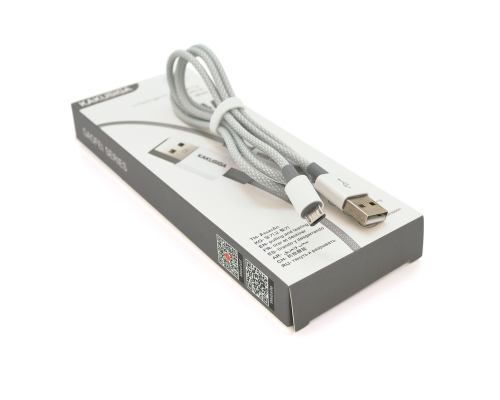 Кабель iKAKU KSC-723 GAOFEI smart charging cable for micro, Gray, довжина 1м, 2.4A, BOX