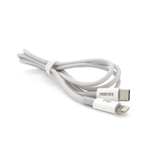 Кабель iKAKU KSC-723 GAOFEI PD20W smart fast charging cable (Type-C to Lightning), Silver, довжина 1м, BOX