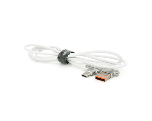 Кабель iKAKU KSC-125 ZIDAN zinc alloy charging data cable series for Type-C, White, довжина 1м, 3,2А, BOX Кабель iKAKU KSC-125 ZIDAN zinc alloy charging data cable series for Type-C, White, довжина 1м, 3,2А, BOX