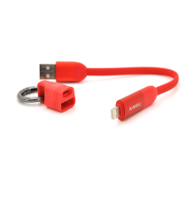 Кабель iKAKU KSC-324 JIANCHONG fast charging data cable (TYPE-C to Lightning), Red, довжина 0.2м, 3,2А, BOX