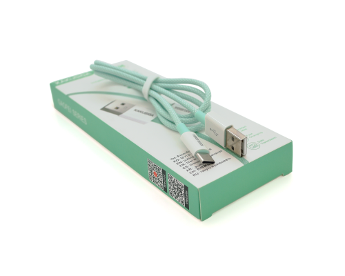 Кабель iKAKU KSC-723 GAOFEI smart charging cable for Type-C, Green, довжина 1м, 3.0A, BOX Кабель iKAKU KSC-723 GAOFEI smart charging cable for Type-C, Green, довжина 1м, 3.0A, BOX