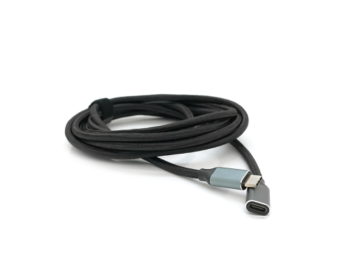 Подовжувач Type-C to Type-C (USB 3.2 GEN2 male to female), обплетення, Black, довжина 3м, підтримка 100W/10Gbps, 4K60HZ audio/video outpout, BOX