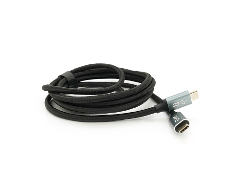 Кабель Type-C to Type-C (USB 3.2 GEN2 male to male), обплетення, Black, довжина 2м, підтримка 100W/10Gbps, 4K60HZ audio/video outpout, BOX