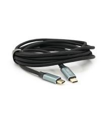 Кабель Type-C to Type-C (USB 3.2 GEN2 male to male), обплетення, Black, довжина 3м, підтримка 100W/10Gbps, 4K60HZ audio/video outpout, BOX