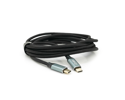 Кабель Type-C to Type-C (USB 3.2 GEN2 male to male), обплетення, Black, довжина 3м, підтримка 100W/10Gbps, 4K60HZ audio/video outpout, BOX