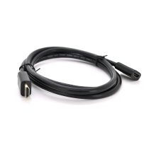 Подовжувач Merlion HDMI (тато) -HDMI (мама) VEGGIEG 1.5m, v2.0, OD-7.0mm, круглий, Black, коннектор Black, (Пакет)