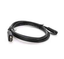 Подовжувач Merlion HDMI (тато) -HDMI (мама) VEGGIEG 0.5m, v2.0, OD-7.0mm, круглий, Black, коннектор Black, (Пакет)
