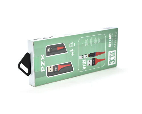 Кабель магнітний PZX V133, Micro-USB, 3.1A, Red, довжина 1м, BOX Кабель магнітний PZX V133, Micro-USB, 3.1A, Red, довжина 1м, BOX