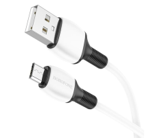 Кабель Borofone BX84, USB-Micro, 2.4A, довжина 1м, White, BOX