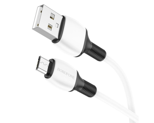 Кабель Borofone BX84, USB-Micro, 2.4A, довжина 1м, White, BOX Кабель Borofone BX84, USB-Micro, 2.4A, довжина 1м, White, BOX