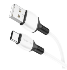 Кабель Borofone BX84, Type-C-USB, 3A, довжина 1м, White, BOX