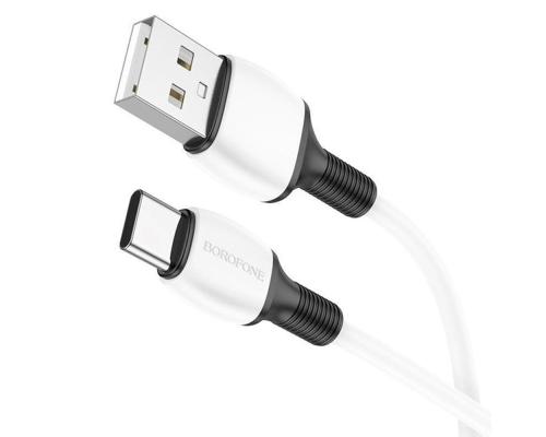 Кабель Borofone BX84, Type-C-USB, 3A, довжина 1м, White, BOX
