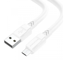 Кабель Borofone BX81, USB-Micro, 2.4A, довжина 1м, White, BOX