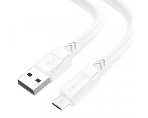 Кабель Borofone BX81, USB-Micro, 2.4A, довжина 1м, White, BOX