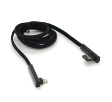 Кабель PZX V-113, Quick Charge Lighting Cable, 4.0A, Black, довжина 1м, кутовий, BOX