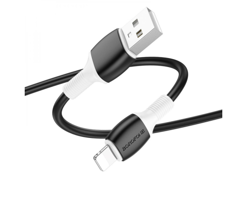 Кабель Borofone BX84, Lighting-USB, 2.4A, довжина 1м, Black, BOX Кабель Borofone BX84, Lighting-USB, 2.4A, довжина 1м, Black, BOX