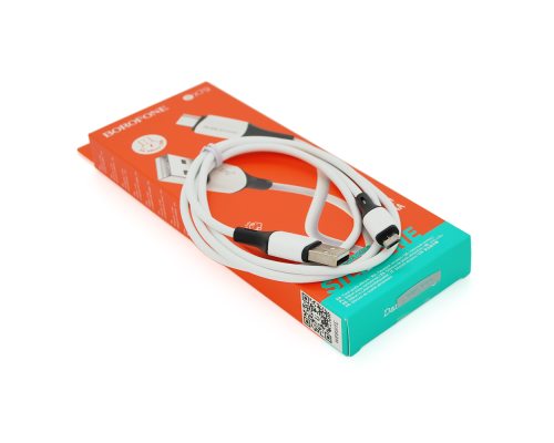 Кабель Borofone BX79, USB-Micro, 2.4A, довжина 1м, White, BOX