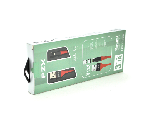 Кабель магнітний PZX V133, Lighting, Output, 3.1A, Red, довжина 1м, BOX Кабель магнітний PZX V133, Lighting, Output, 3.1A, Red, довжина 1м, BOX