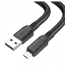 Кабель Borofone BX81, USB-Micro, 2.4A, довжина 1м, Black, BOX