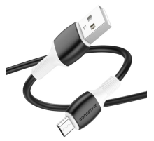 Кабель Borofone BX84, USB-Micro, 2.4A, довжина 1м, Black, BOX