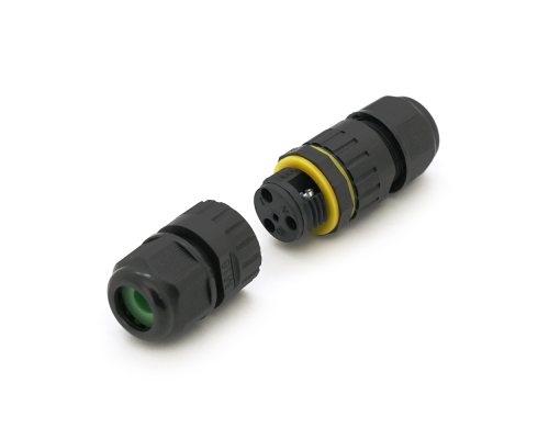 Кабельний з'єднувач EW-M16-2P, під кабель 3,5-7 мм, 2P, 17.5A, 450V, Black Кабельний з'єднувач EW-M16-2P, під кабель 3,5-7 мм, 2P, 17.5A, 450V, Black