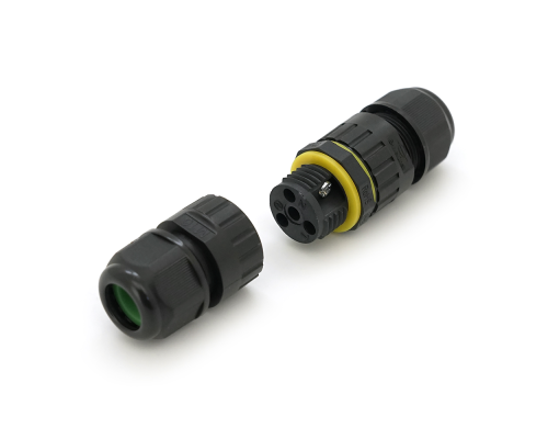 Кабельний з'єднувач EW-M16-2P, під кабель 3,5-7 мм, 2P, 17.5A, 450V, Black Кабельний з'єднувач EW-M16-2P, під кабель 3,5-7 мм, 2P, 17.5A, 450V, Black