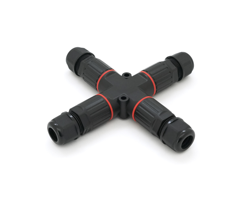 Кабельний T-розгалужувач EW-P20T-3P, під кабель 5-9 мм, 16A, 450V, Black