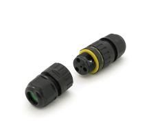 Кабельний з'єднувач EW-M16-3P, під кабель 3,5-7 мм, 3P, 17.5A, 450V, Black