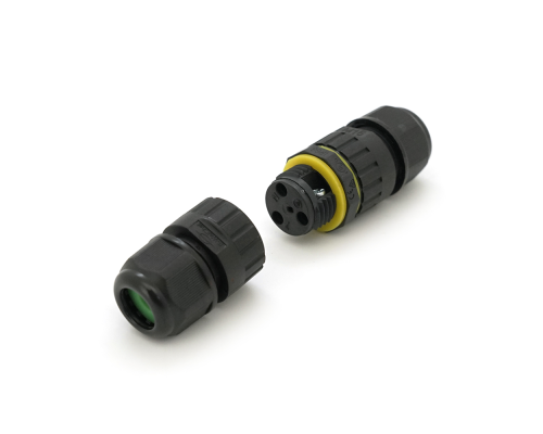 Кабельний з'єднувач EW-M16-3P, під кабель 3,5-7 мм, 3P, 17.5A, 450V, Black