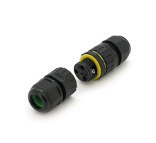 Кабельний з'єднувач EW-M16-3P, під кабель 7-10 мм, 3P, 17.5A, 450V, Black