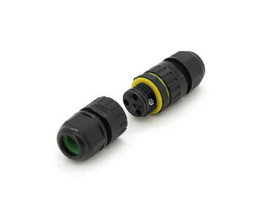 Кабельний з'єднувач EW-M16-3P, під кабель 7-10 мм, 3P, 17.5A, 450V, Black
