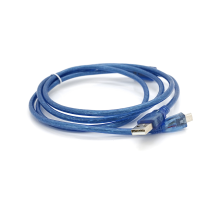 Кабель USB 2.0 (AM / Місго 5 pin) 1,5м, прозорий синій, Пакет