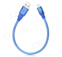 Кабель USB 2.0 RITAR (AM/Mini 5 pin) 0,3 м, синій прозорий