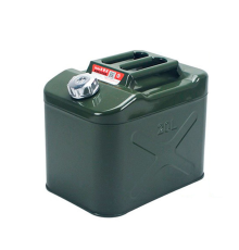 Каністра Merlion YT-HS-FX-20L, металева з клапаном + гнучка лійка, 20л, 355х255х310мм, Green