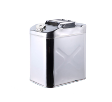 Каністра Merlion ML201-30L, нержавіюча сталь + гнучка лійка, 30л, 370х260х410мм, 2.80 кг, Silver