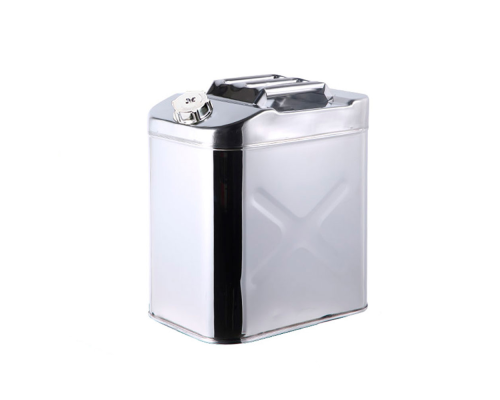 Каністра Merlion ML201-30L, нержавіюча сталь + гнучка лійка, 30л, 370х260х410мм, 2.80 кг, Silver